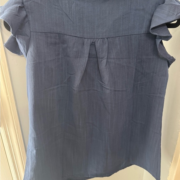 Women's Blue Ruffle Top - Picture 2 of 2